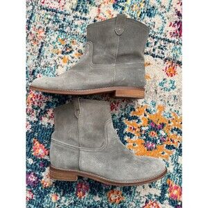 Madewell Otis Boots Gray Suede Pull Up Leather Women's Size 8 B1200